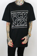 True Rebel Oversized T-Shirt FCK NZS Outline Black