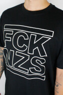 True Rebel Oversized T-Shirt FCK NZS Outline Black