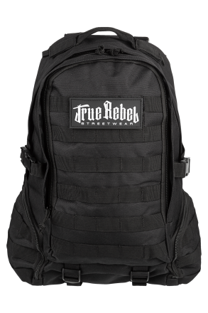 True Rebel 3 Patches Backpack Black