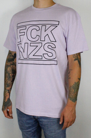 True Rebel Oversized T-Shirt FCK NZS Outline Lilac