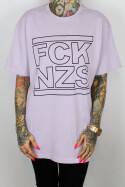 True Rebel Oversized T-Shirt FCK NZS Outline Lilac