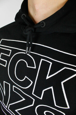 True Rebel Oversized Hoodie FCK NZS Outline Black