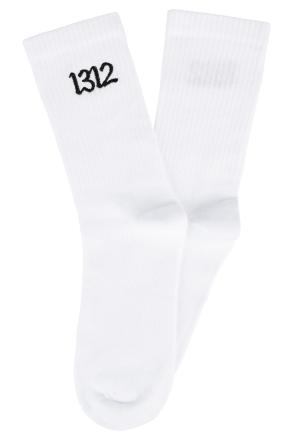 Sixblox. Socks Embroidered 1312 White