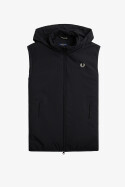 Fred Perry Zip Through Gilet Black White