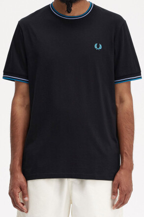 Fred Perry T-Shirt Twin Tipped Black Light Smoke