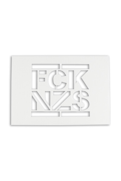 True Rebel FCK NZS Spray Stencil