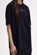 Fred Perry Ladies Branded T-Shirt Navy