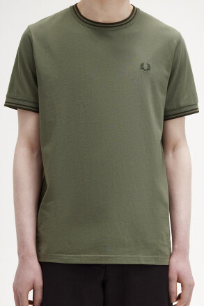 Fred Perry T-Shirt Twin Tipped Wreath Green