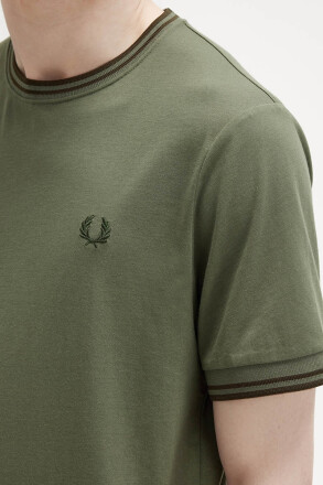 Fred Perry T-Shirt Twin Tipped Wreath Green