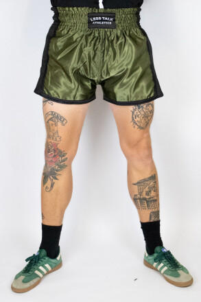 Less Talk Muay Thai Shorts All Olive