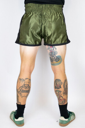 Less Talk Muay Thai Shorts All Olive