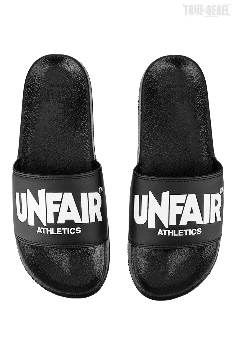 Unfair Athletics Classic Label Slides Black