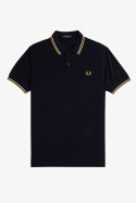 Fred Perry Polo Shirt Twin Tipped Navy Ecru