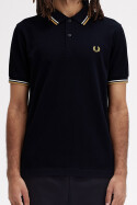 Fred Perry Twin Tipped Polo Shirt Navy Ecru L