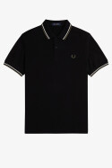 Fred Perry Twin Tipped Polo Shirt Black Ecru