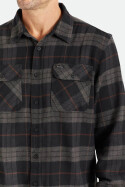 Brixton Bowery Flannel Shirt Black Charcoal