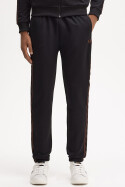 Fred Perry Contrast Tape Track Pants Black Whiskey Brown