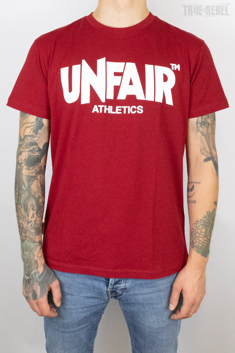 Unfair Athletics Classic Label T-Shirt Burgundy