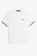 Fred Perry Ladies T-Shirt Twin Tipped Pique Snow White