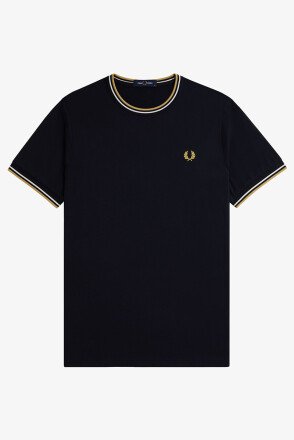 Fred Perry T-Shirt Twin Tipped Navy Ecru