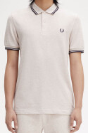 Fred Perry Polo Shirt Twin Tipped Porridge Marl