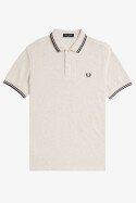 Fred Perry Polo Shirt Twin Tipped Porridge Marl