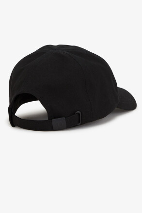 Fred Perry Cotton Canvas Branded Cap Black