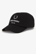 Fred Perry Cotton Canvas Branded Cap Black