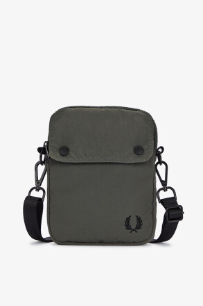 Fred Perry Crinkle Nylon Side Bag Field Green