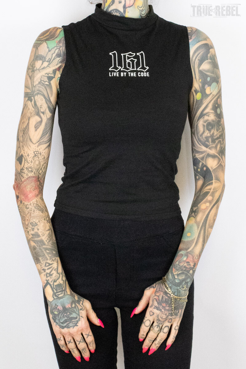 True Rebel Crop Vest LBTC Black