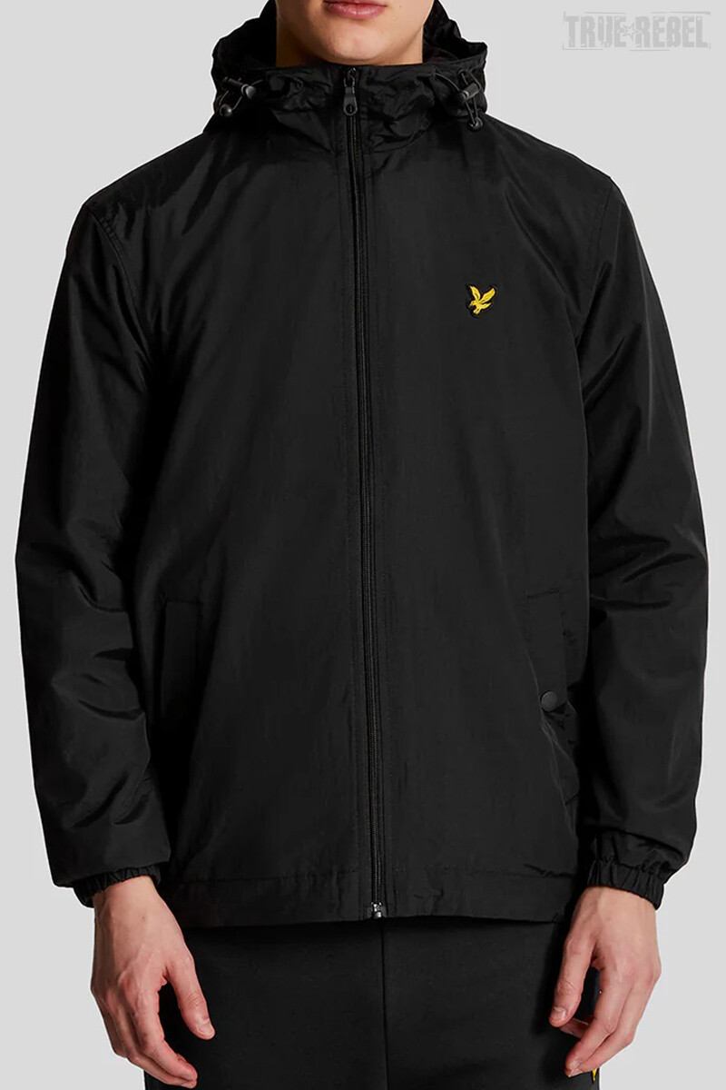 Lyle & Scott Zip Through Hooded Jacket Black