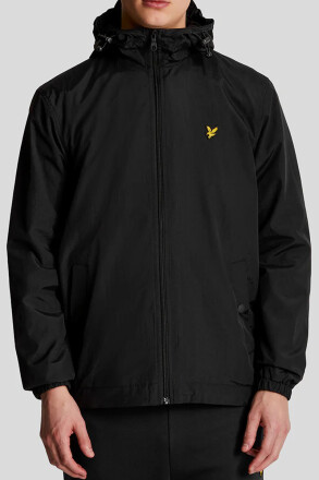 Lyle & Scott Zip Through Hooded Jacket Black