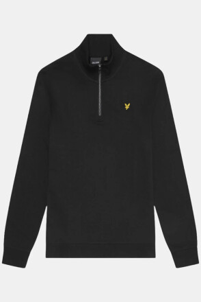 Lyle & Scott Quarter Zip Loopback Sweat Jet Black