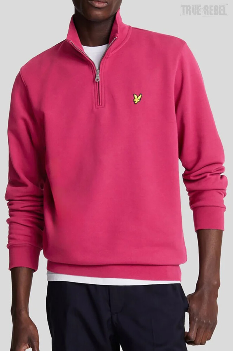 Lyle & Scott Quarter Zip Loopback Sweat Rich Burgundy