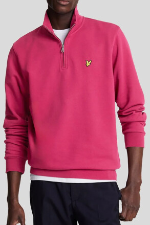 Lyle & Scott Quarter Zip Loopback Sweat Rich Burgundy