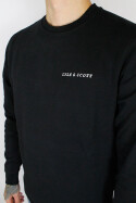 Lyle & Scott Sweater Embroidered Jet Black White