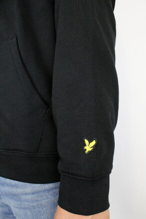 Lyle & Scott Embroidered Hoodie Jet Black White