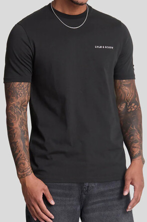 Lyle & Scott T-Shirt Embroidered Jet Black White