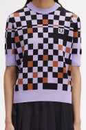 Fred Perry Amy Winehouse Jaquard Knitted Top Ultra Violet