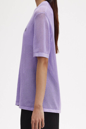 Fred Perry Amy Winehouse Open Knit T-Shirt Ultra Violet