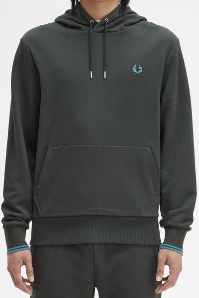 Fred Perry Hoodie Tipped Night Green