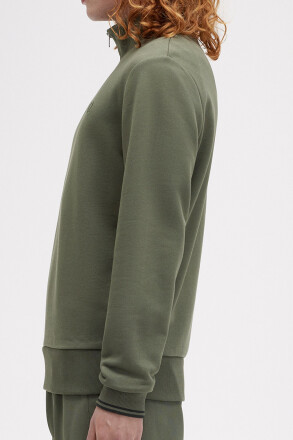 Fred Perry Halfzip Sweater Wreath Green