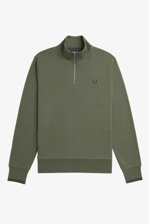 Fred Perry Halfzip Sweater Wreath Green