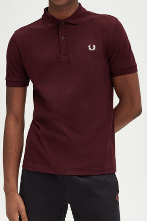 Fred Perry Polo Shirt Plain Oxblood