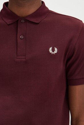 Fred Perry Polo Shirt Plain Oxblood