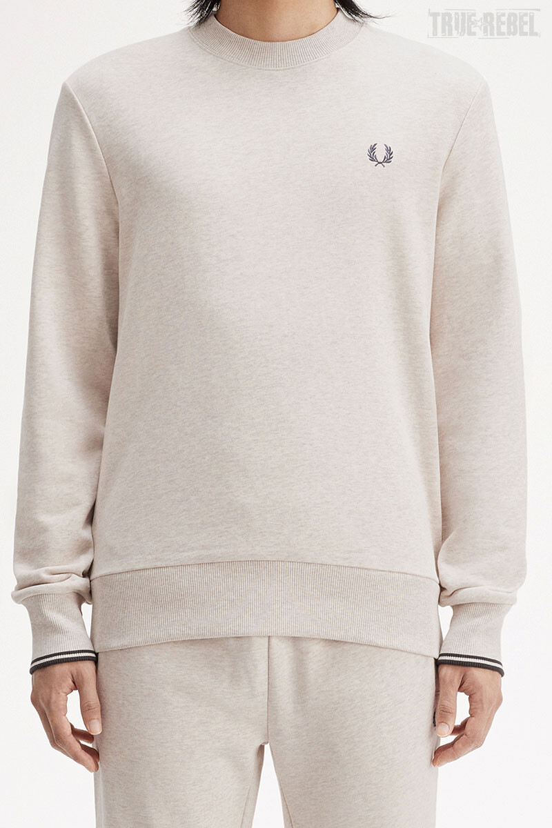 Fred Perry Sweater Crew Neck Porridge Marl