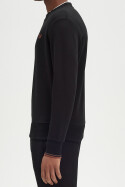 Fred Perry Sweater Crew Neck Black Whiskey Brown