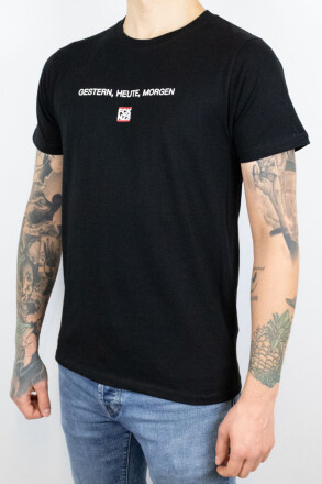 True Rebel T-Shirt FCK NZS Gestern, Heute, Morgen Black XS