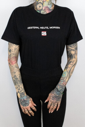 True Rebel T-Shirt FCK NZS Gestern, Heute, Morgen Black XS
