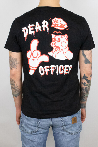 True Rebel T-Shirt Dear Officer Black XS